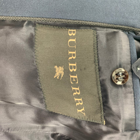 BURBERRY PRORSUM Spring 2007 Size 38 Navy Cotton / Wool Crystal Embellished Peacoat Coat