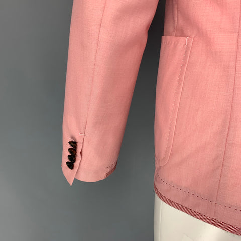 JUNYA WATANABE Size M Pink Wool Blend Notch Lapel Sport Coat