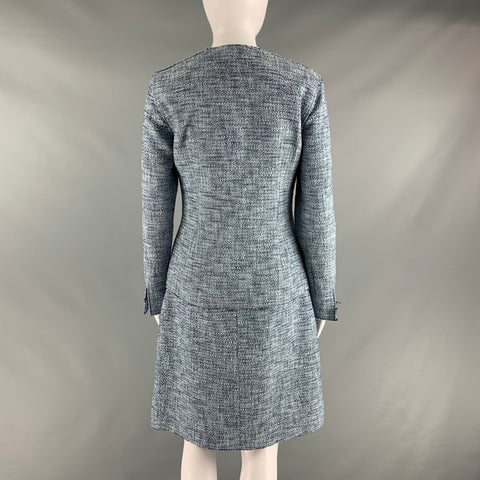 ST. JOHN Size S Blue Navy Cotton Blend Sleeveless Below Knee Outfits