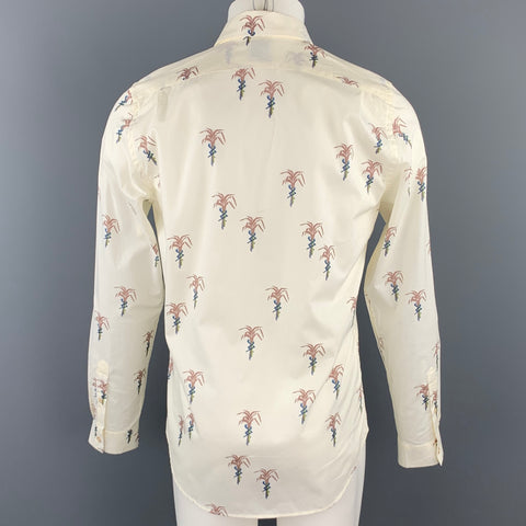 PS by PAUL SMITH Size M Beige Print Cotton Button Up Long Sleeve Shirt