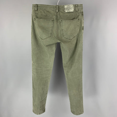 NEUW Size 32 Green Olive Cotton Slim Jeans