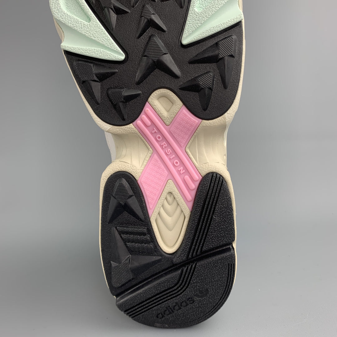 Zapatillas de deporte con cordones de nailon y materiales mixtos gris claro ADIDAS Talla 9