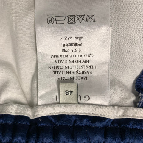 GUCCI Size M Blue Beige Color Block Acetate Athletic Shorts