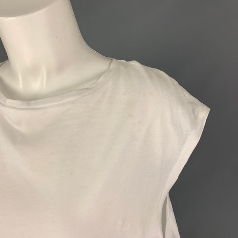 EACH X OTHER Size M White Cotton &  Polyester Pleated Dress