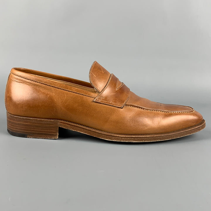 GRAVATI  for WILKES BASHFORD Size 8 Tan Leather Slip On Loafers