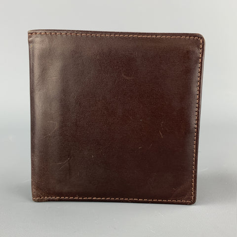 FOSTER & SON Brown Leather Bifold Wallet