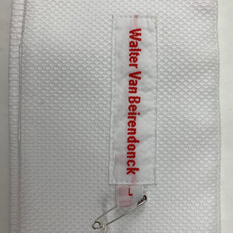 WALTER VAN BEIRENDONCK Size L Pique White Corset Collar