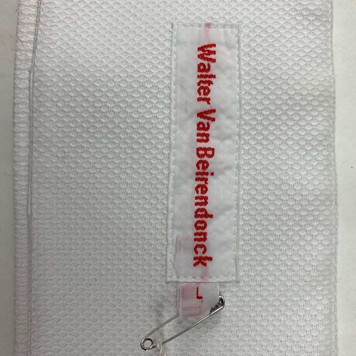 WALTER VAN BEIRENDONCK Size L Pique White Corset Collar