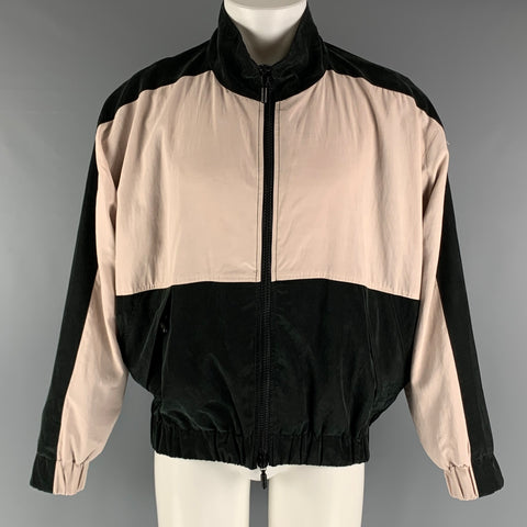RHUDE Taille S Veste Cupro en coton color block noir beige