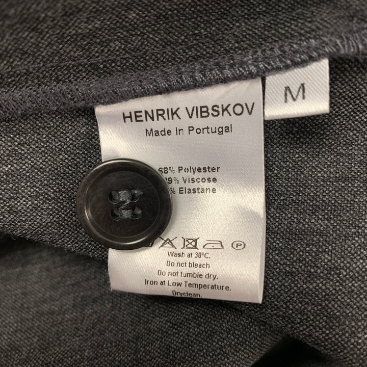HENRIK VIBSKOV Taille M Pantalon décontracté plissé en polyester gris