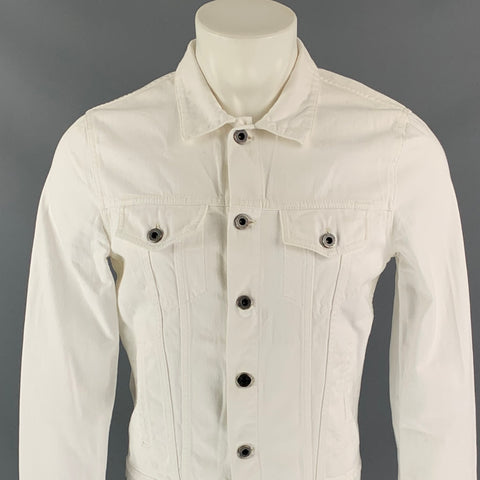 BURBERRY PRORSUM Printemps 2015 Taille 36 Veste en jean en coton blanc