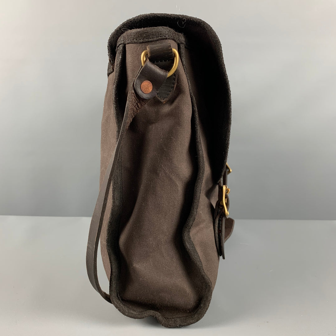 FÁBRICA DE PRODUCTOS DE VIAJE Bolsos mensajeros de cuero de lona marrón