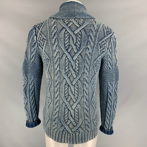 RRL by RALPH LAUREN Size M Indigo Knitted Cotton Jacket