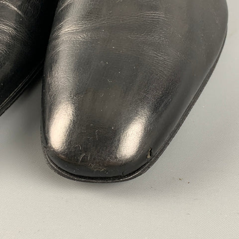 PAUL STUART Size 9.5 Black Leather Loafers