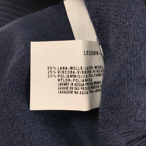 ARMANI COLLEZIONI Taille M Pull col en V en laine mélangée bleue