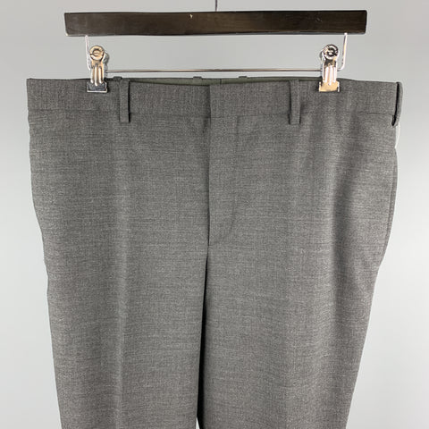 NEIL BARRETT Size 36 Dark Gray Solid Wool Blend Tuxedo Dress Pants