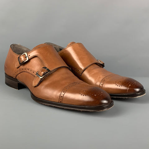 TO BOOT NY Size 9 Brown Perforated Leather Cap Toe Loafers