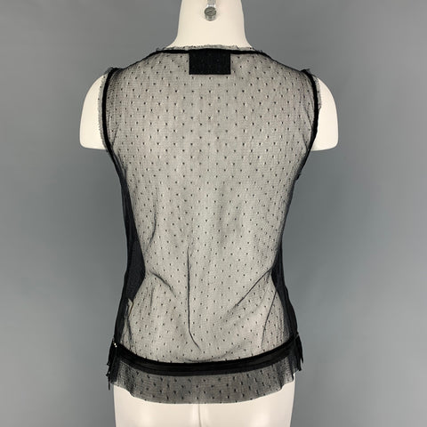D&amp;G by DOLCE &amp; GABBANA Taille 8 Haut habillé en soie mélangée noire