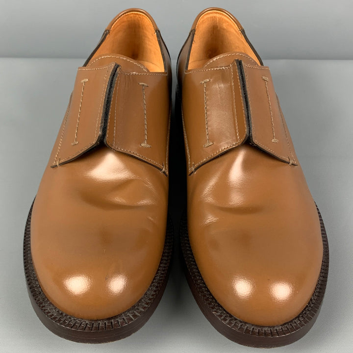 JIL SANDER x RAF SIMONS Size 11 Tan Leather Laceless Dress Shoes