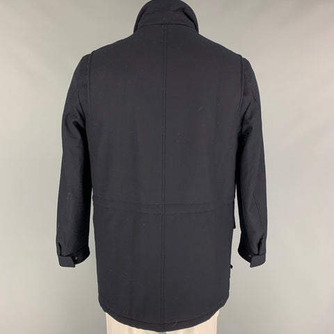 ERMENEGILDO ZEGNA Size 48 Black Wool Cashmere Jacket
