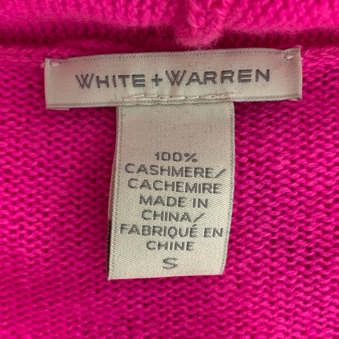 WHITE+WARREN Size S Pink Cashmere Knitted Cardigan