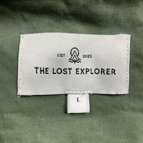 THE LOST EXPLORER Size L Green Cotton Hidden Buttons Jacket