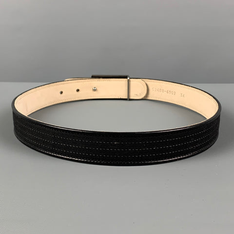 ESCADA Waist Size 26 Black Leather Belt