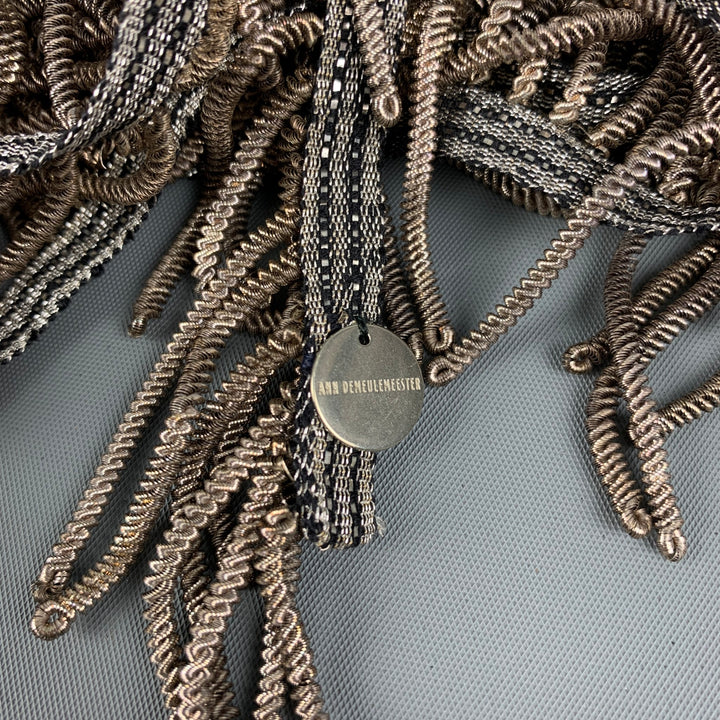 ANN DEMEULEMEESTER Silver Fringe Metallic Necklace
