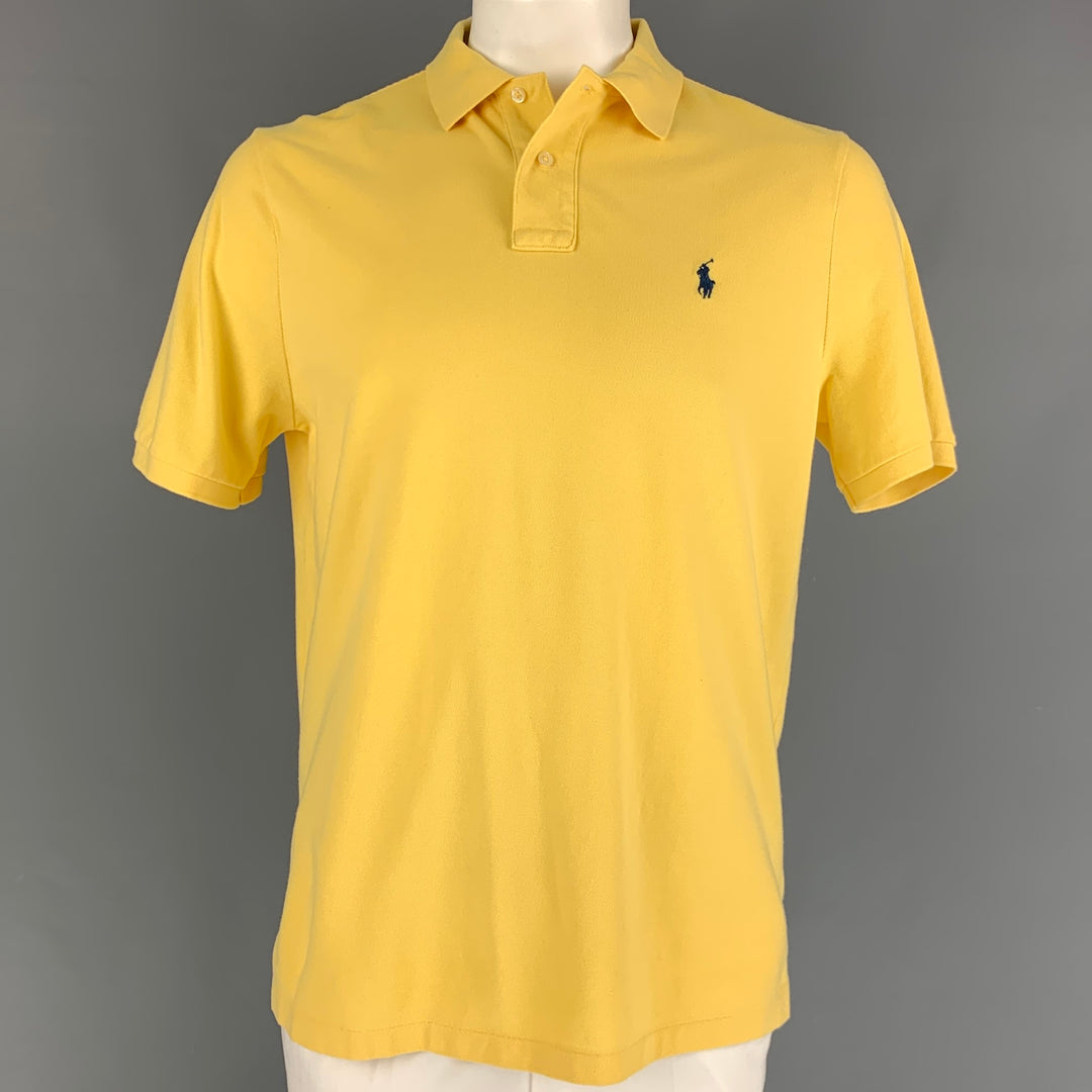 POLO by RALPH LAUREN Size L Yellow Cotton Short Sleeve Polo