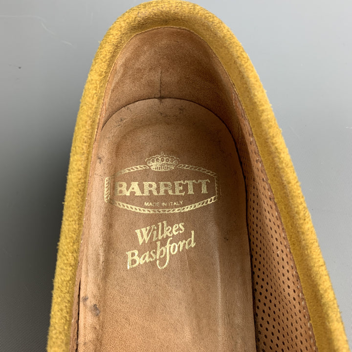 BARRETT Size 11 Yellow Suede Horsebit Loafers