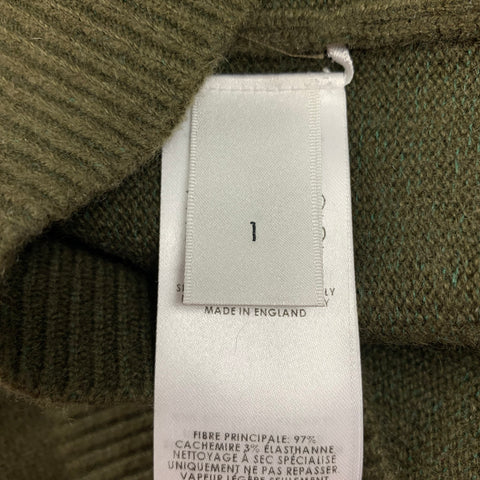 VICTORIA BECKHAM Taille S Pull à col roulé en cachemire olive