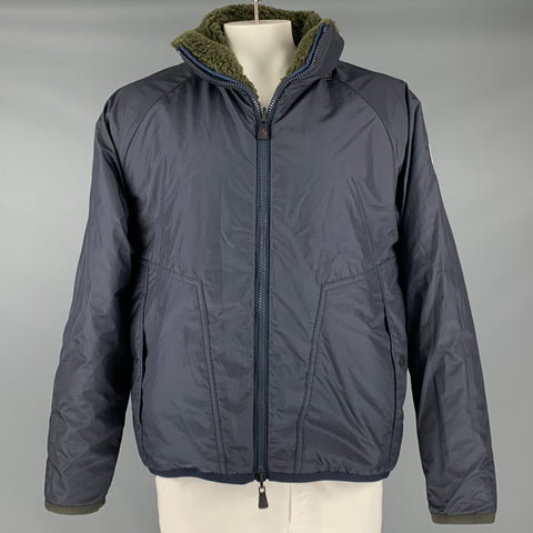 MONCLER GRENOBLE Taille XXL Veste zippée en polaire vert marine