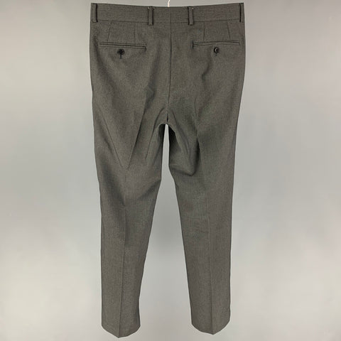 JOHN VARVATOS * U.S.A. Size 31 Gray Polyester Blend Flat Front Dress Pants