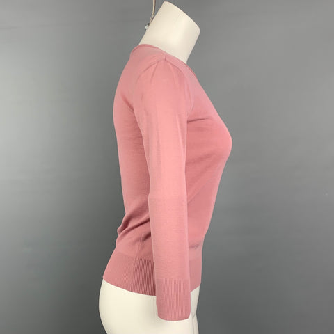 RALPH LAUREN Black Label Taille XS T-shirt en coton mercerisé rose