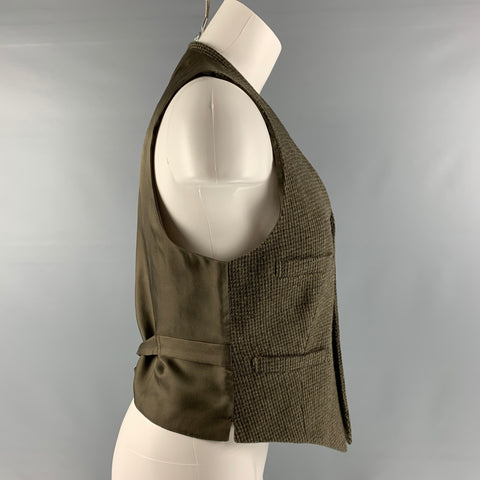 COLECCIÓN RALPH LAUREN OI 2016 Talla 8 Chaleco de lana color oliva y gris pardo
