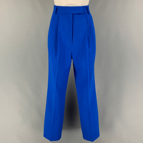 THE FRANKIE SHOP Size XS Cobalt Polyester Pleated Dress Pants
