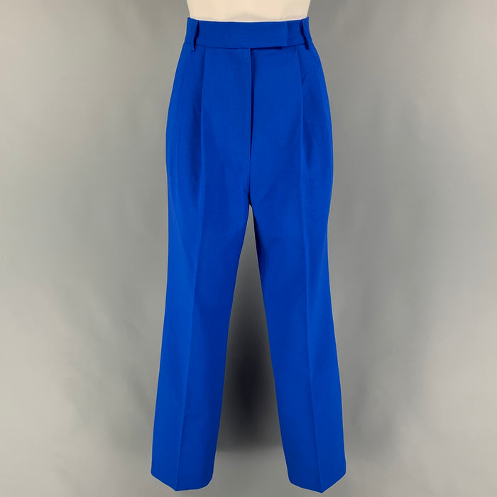 THE FRANKIE SHOP Size XS Cobalt Polyester Pleated Dress Pants