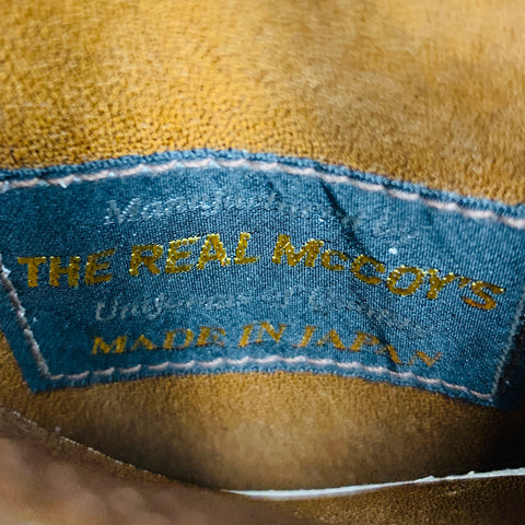 THE REAL MCCOY'S Size 40 Brown Leather Bomber Jacket