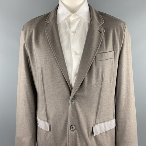 LANVIN Size 42 Taupe Wool / Cashmere Notch Lapel Sport Coat