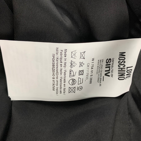 LOVE MOSCHINO Size 6 Black & White Acetate / Cotton Jacket
