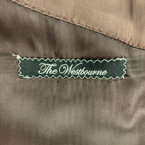 PAUL SMITH The Westbourne Size 36 Burgundy Velvet Cotton Modal Notch Lapel Sport Coat