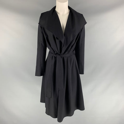 ORSON+BODIL Size 6 Black Wool Solid Coat