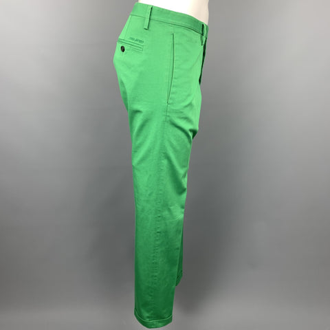DSQUARED2 Size 34 Green Cotton Button Fly Casual Pants
