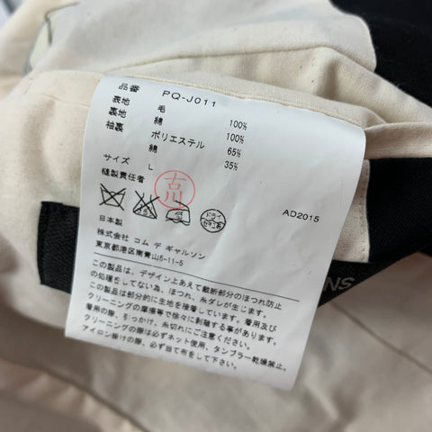 COMME des GARCONS HOMME PLUS Size L Black Wool Cropped Jacket
