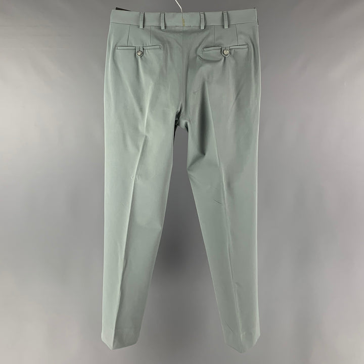 PRADA Talla 32 Pantalón de vestir con parte delantera plana de mezcla de poliéster gris