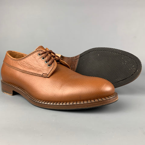 AQUATALIA Size 10.5 Caramel Leather Lace Up Shoes