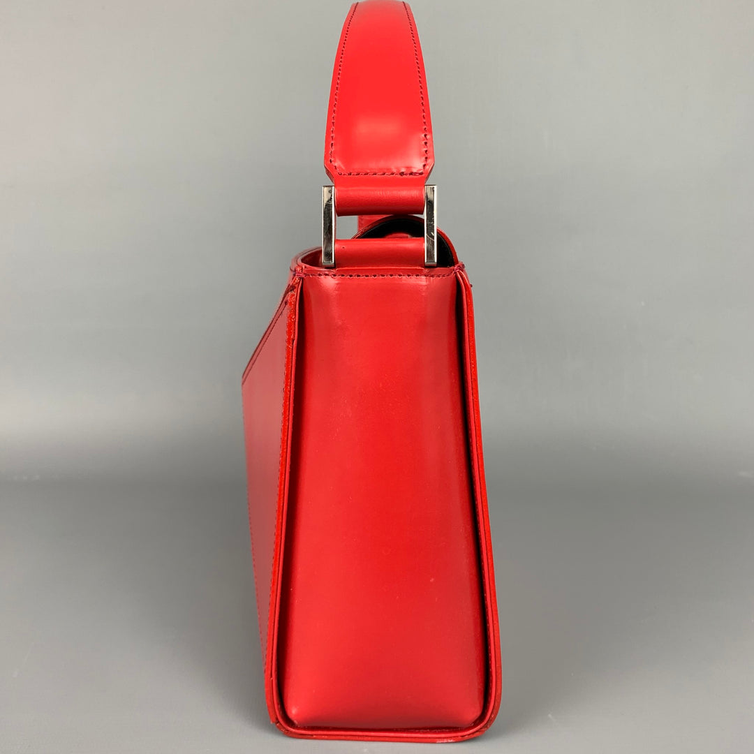 JUNYA WATANABE Red Leather Silver Tone Hardware Handbag