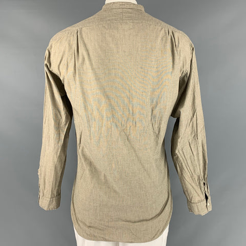 RRL by RALPH LAUREN Size XL Beige Stripe Cotton Long Sleeve Shirt