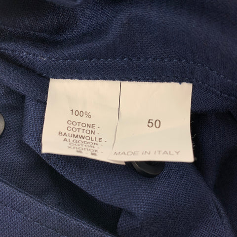 BRUNELLO CUCINELLI Size M Navy Cotton Button Up Long Sleeve Shirt