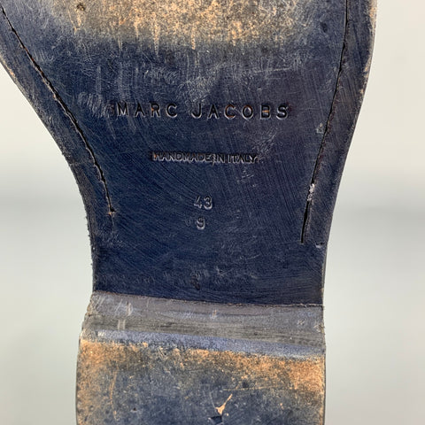 MARC JACOBS Talla 10 Zapatos con cordones y punta de ala de cuero perforado negro